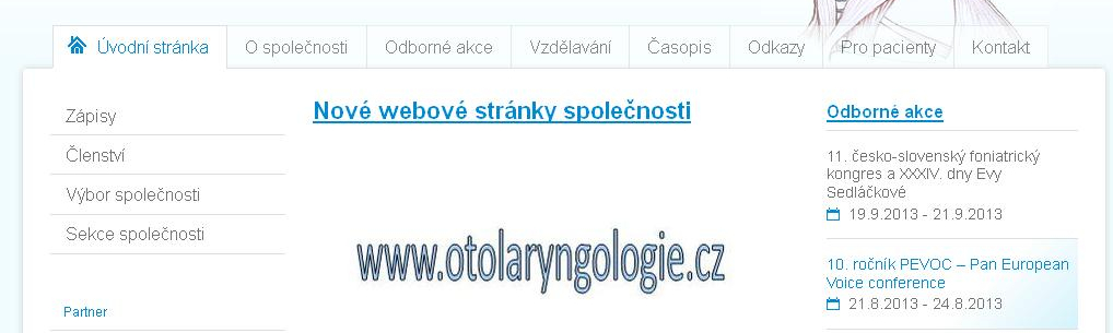 Nové webové stránky společnosti