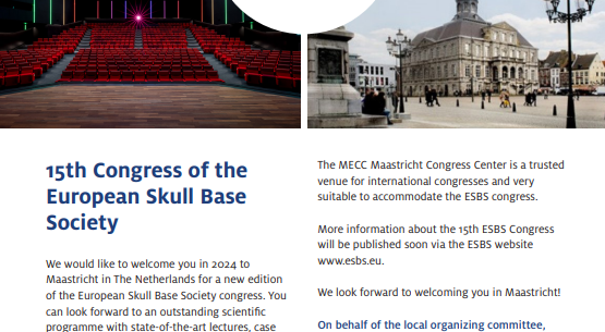 15th European Skull Base Society congress
