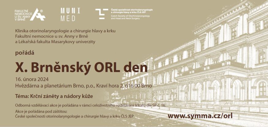 X. Brněnský ORL den pozvanka
