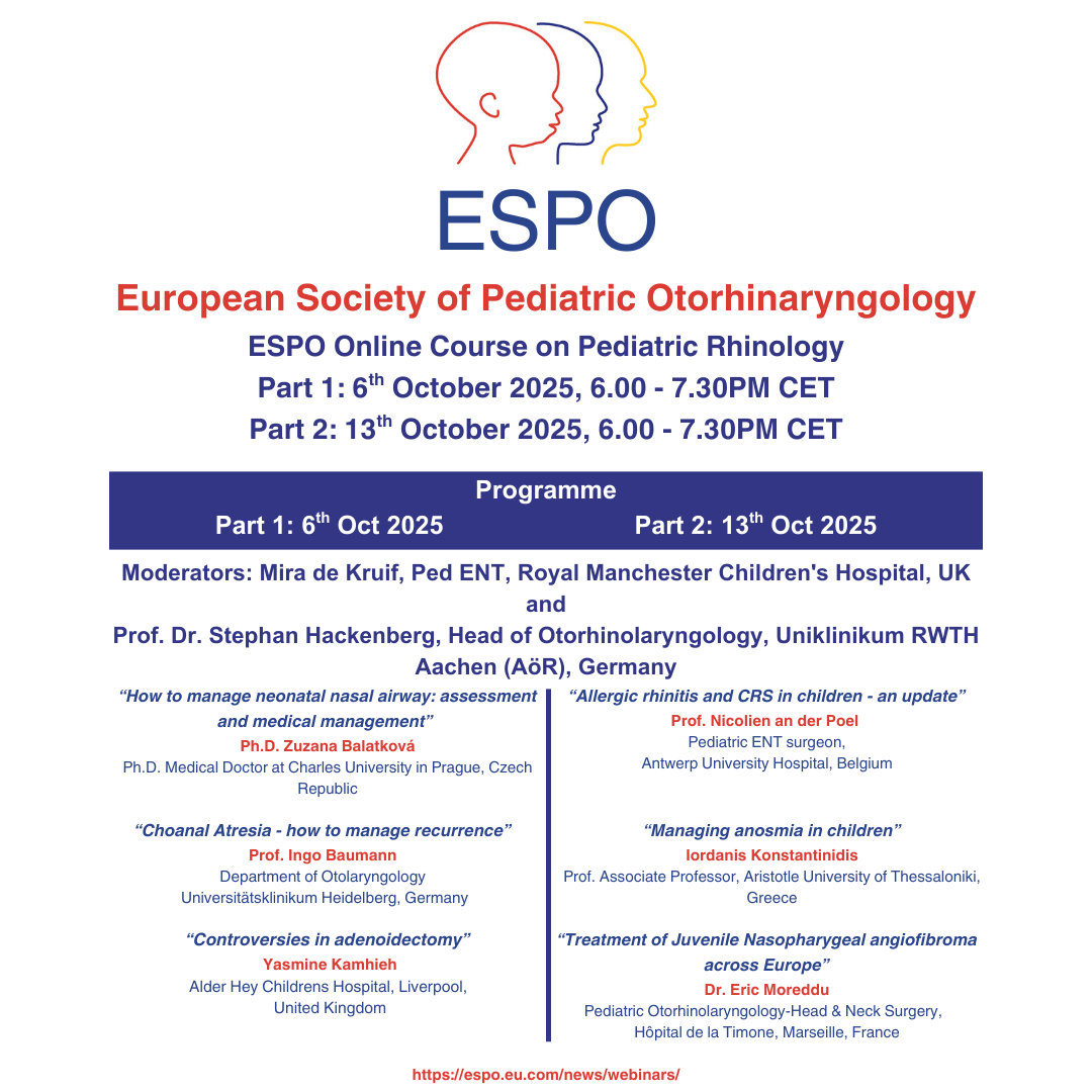 ESPO Webinar Ped Rhinology LinkedIn